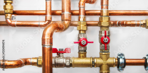 Copper valves and pipes