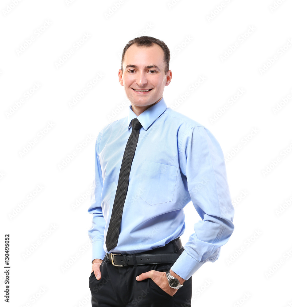 Successful businessman isolated on white Successful businessman isolated on white