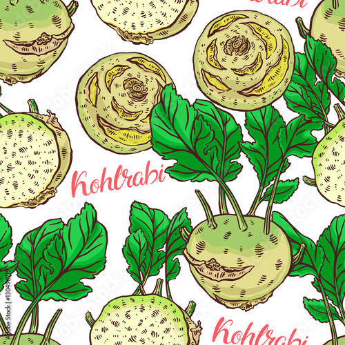 seamless ripe kohlrabi