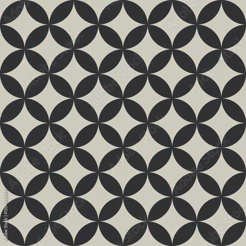 Seamless abstract intersecting circle shape pattern.