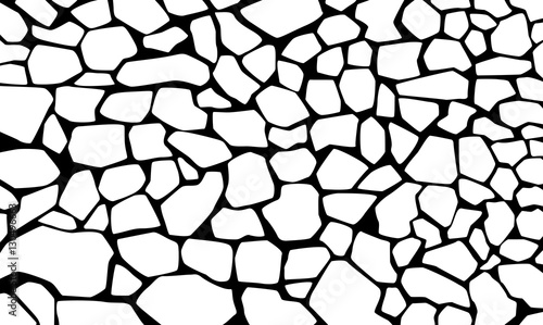 Seamless Stone Wall Pattern Vector Texture Illustration © jongjawi