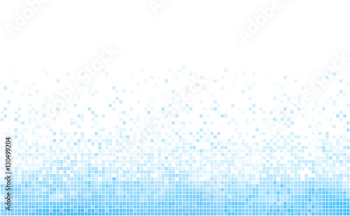 Winter blue mosaic background with white copy space.