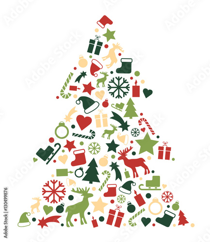 Weihnachtsbaum aus Icons