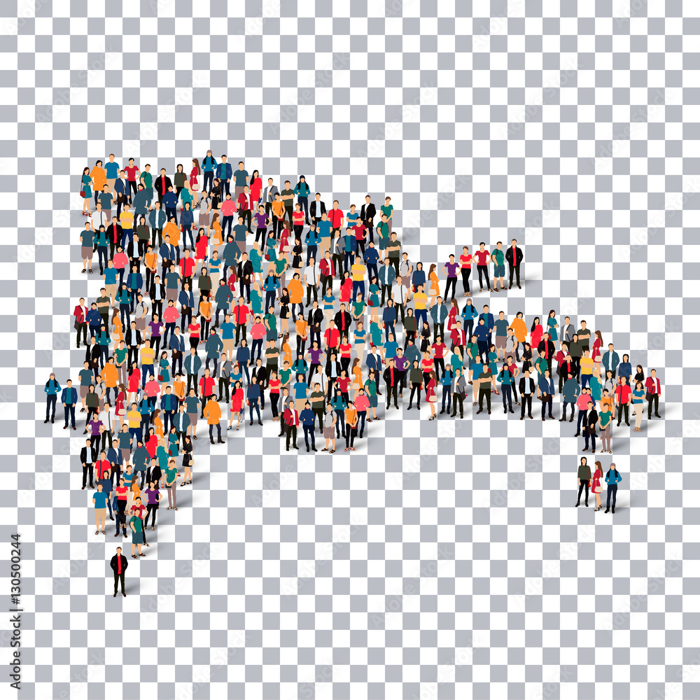 people map country Dominican Republic vector people map country Dominican Republic vector