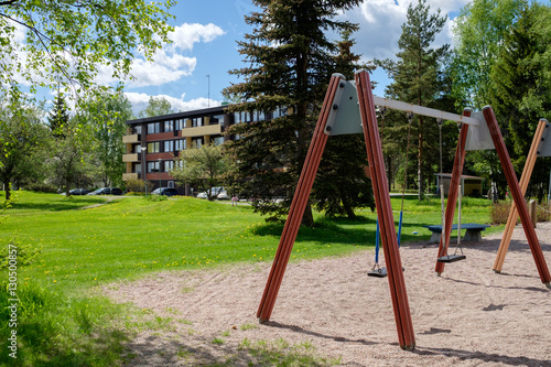Wallpaper Mural The swing of the playground. Torontodigital.ca