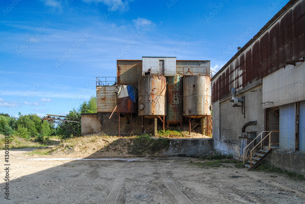Old abandoned defaulted industrial building Old abandoned defaulted industrial building