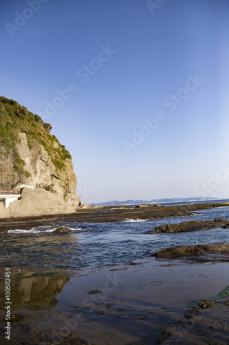 View of Enoshima Island From the Observation Deck at Samuel cocking garden - Kamakura  Japan