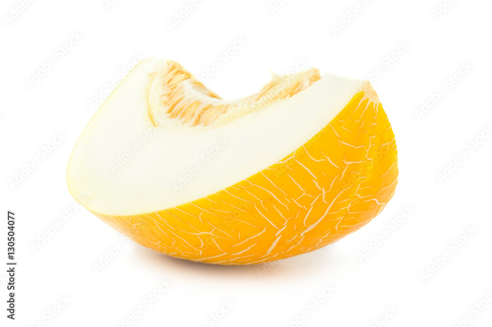 Yellow melon isolated on a white background cutout Yellow melon isolated on a white background cutout