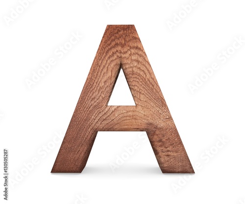 3D decorative wooden Alphabet, capital letter A