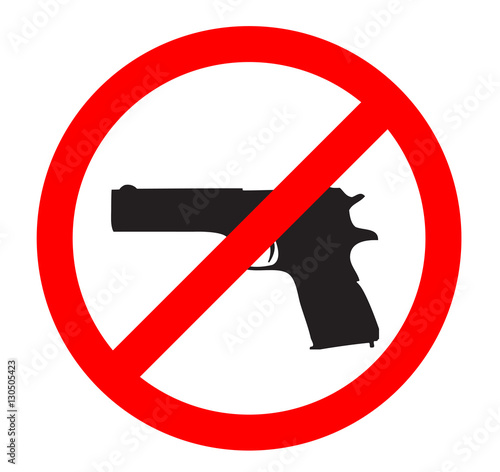 no gun sign - isolated illustration