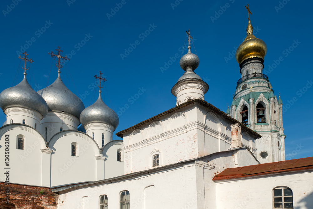 Vologda. Kremlin. Ekonomsky body, bell tower and the dome of St.