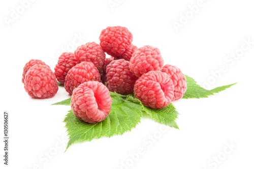 Juicy raspberry isolated on a white background cutout