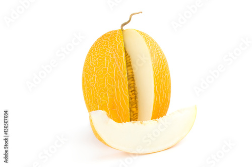 Orange melon isolated on a white background cutout