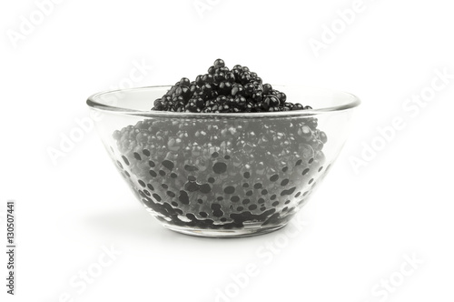 Black roe on a white background clipping path
