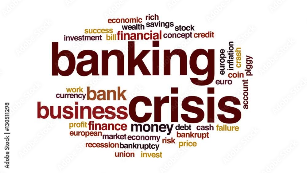 Banking crisis animated word cloud. Banking crisis animated word cloud.