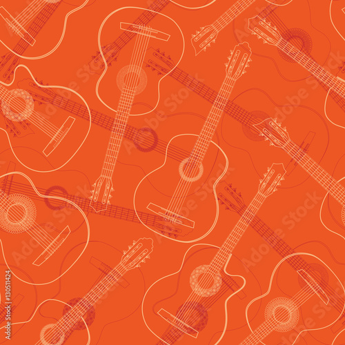 Seamless western, jazz, flamenco, acoustic guitar.