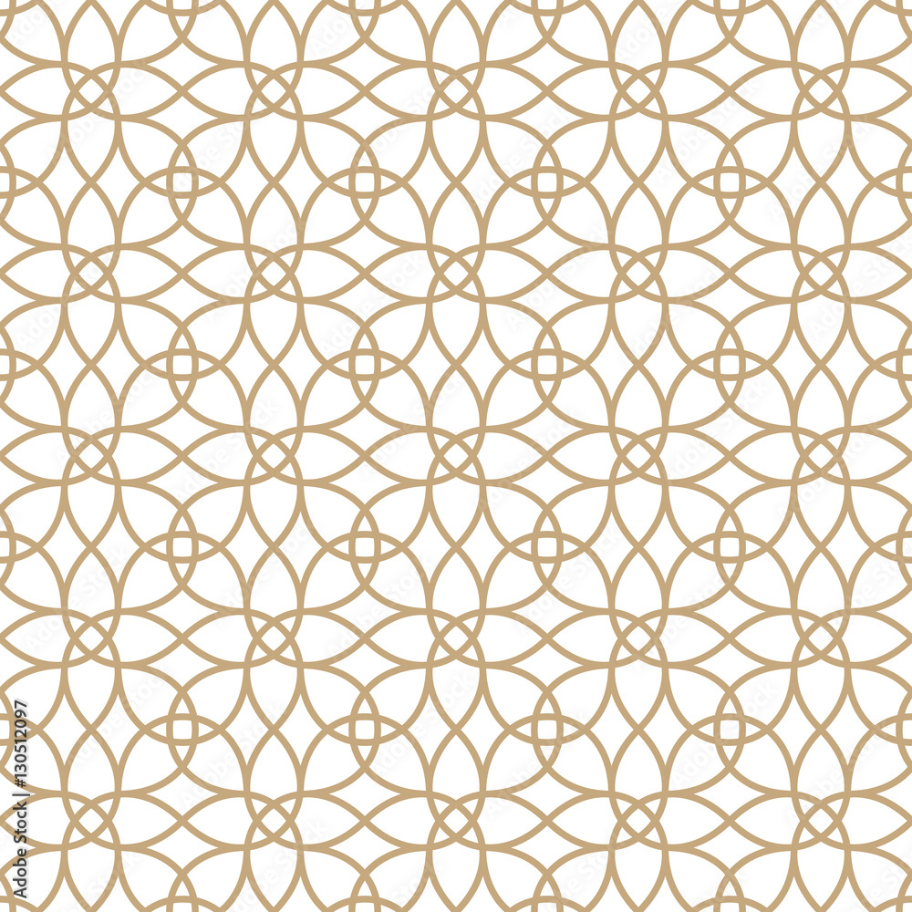 Abstract geometry gold ornament deco art pattern