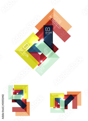 Free Download Set of abstract geometric paper graphic layouts - GFXLoad