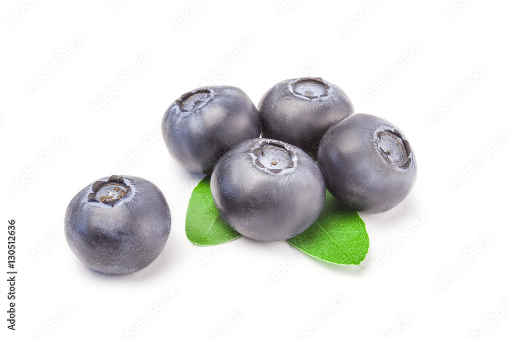 Huckleberry isolated on a white background cutout Huckleberry isolated on a white background cutout