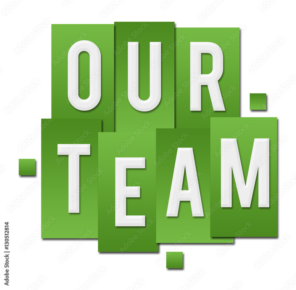 Our Team Green Stripes Square Our Team Green Stripes Square