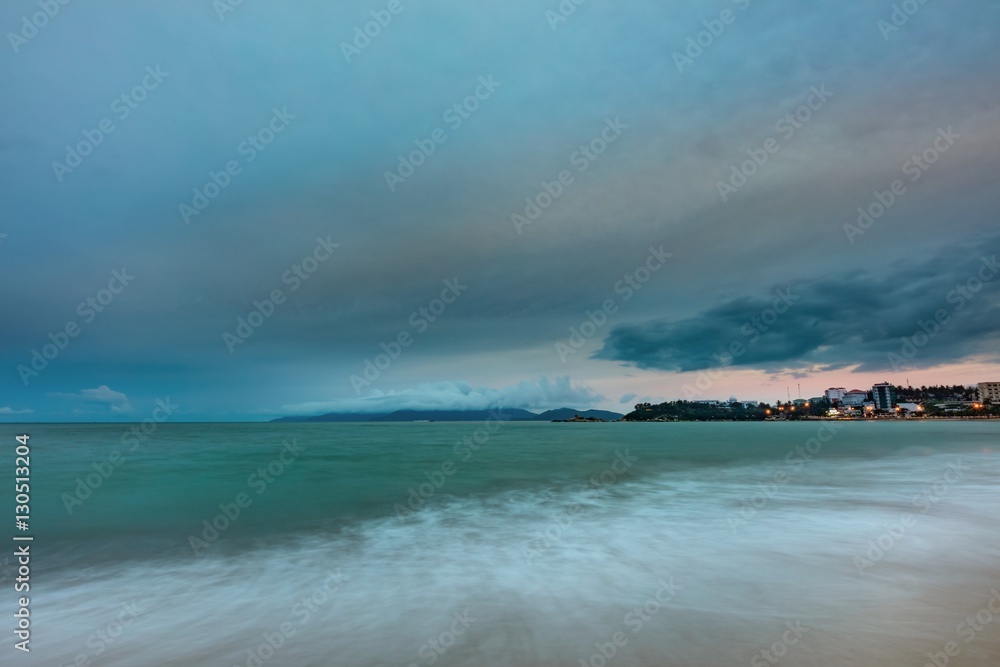 A slow exposure over the bay in Nha Trang Vietnam.
