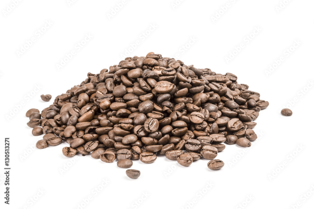 Roast coffee isolated on a white background cutout Roast coffee isolated on a white background cutout