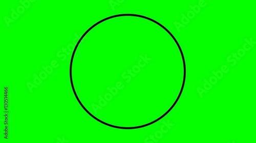 Diaphragm closing effect over green chroma key