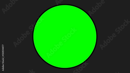 Diaphragm closing effect over green chroma key