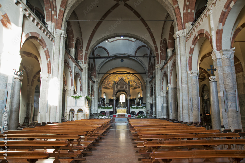 Main nave of the Basilica of Saint Ambrogio