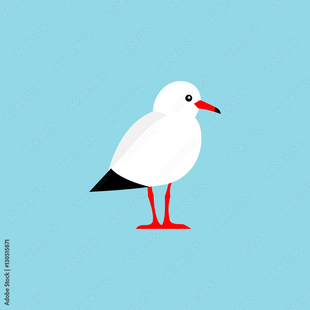 Naklejka premium Vector bird isolated on a blue background.