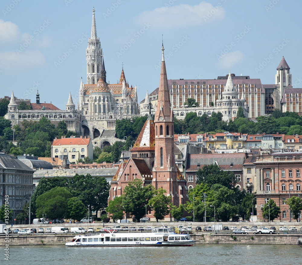 Churches of Budapest city, Hungary