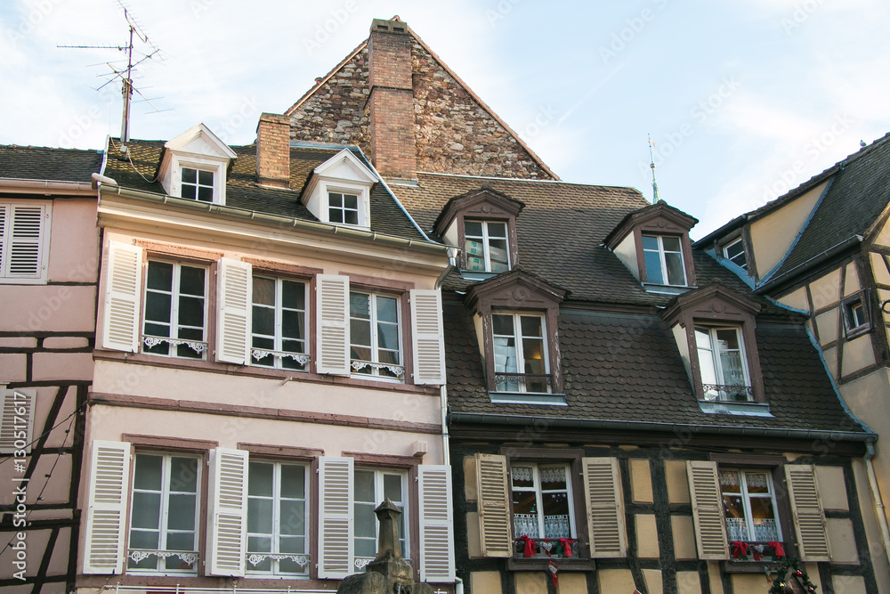 Fototapeta premium Case tipiche dell'Alsazia in Francia