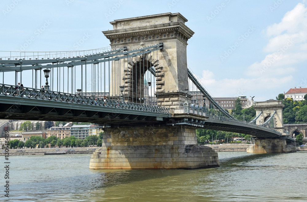 Obraz premium Chain bridge, Budapest, Hungary