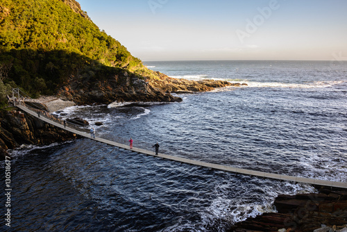 Suspension Bridge over the Storms River Mouth in Tsitsikamma National Park, South Africa