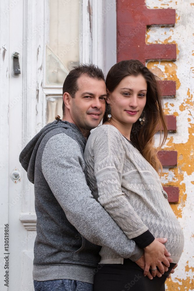 Husband with pregnant wife Husband with pregnant wife