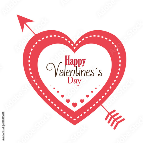 happy valentines day card vector illustration design