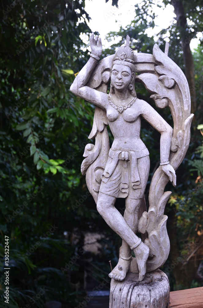 Wood sculpture at The Sanctuary of Truth, Thailand