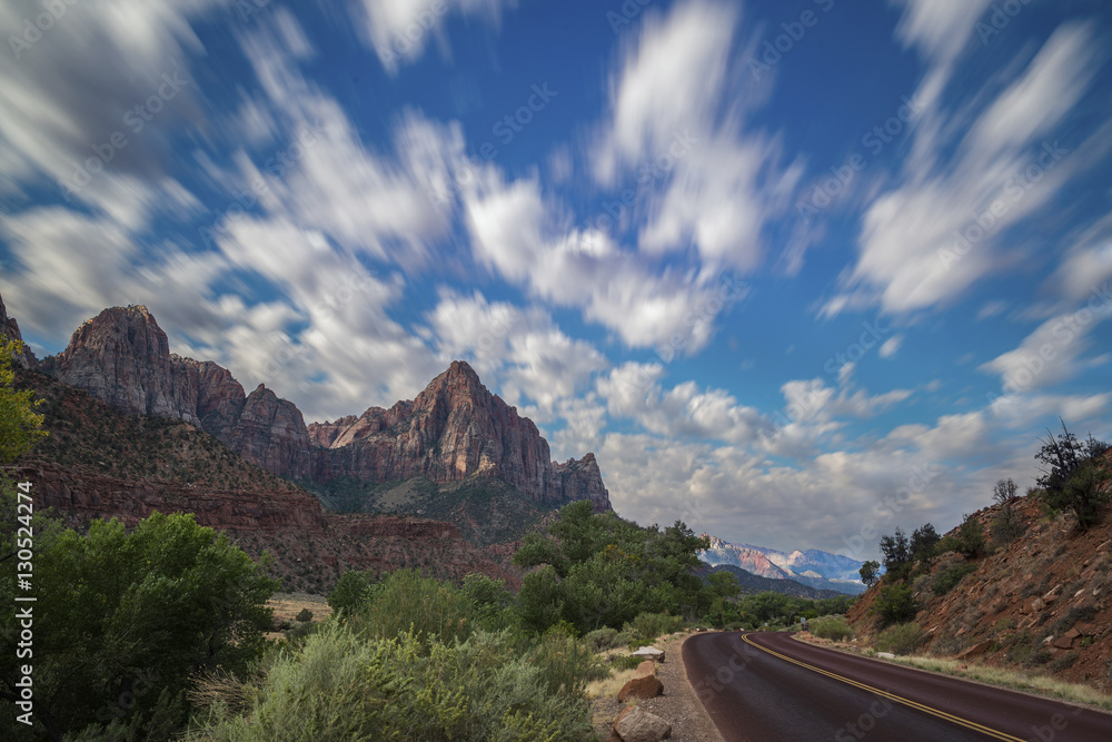 Clouds passing by in Zion National Park 