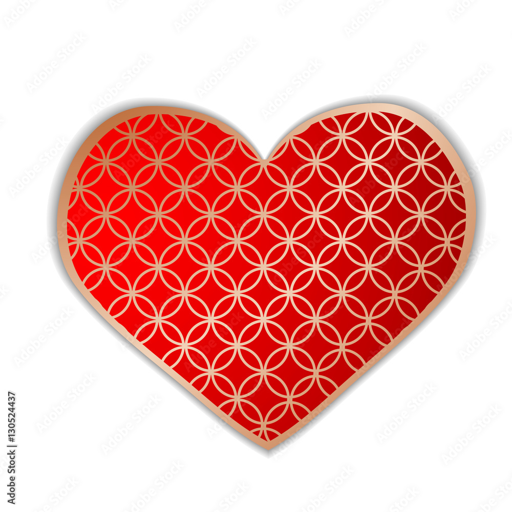 The heart which azhurno is cut out from paper, isolated against The heart which azhurno is cut out from paper, isolated against