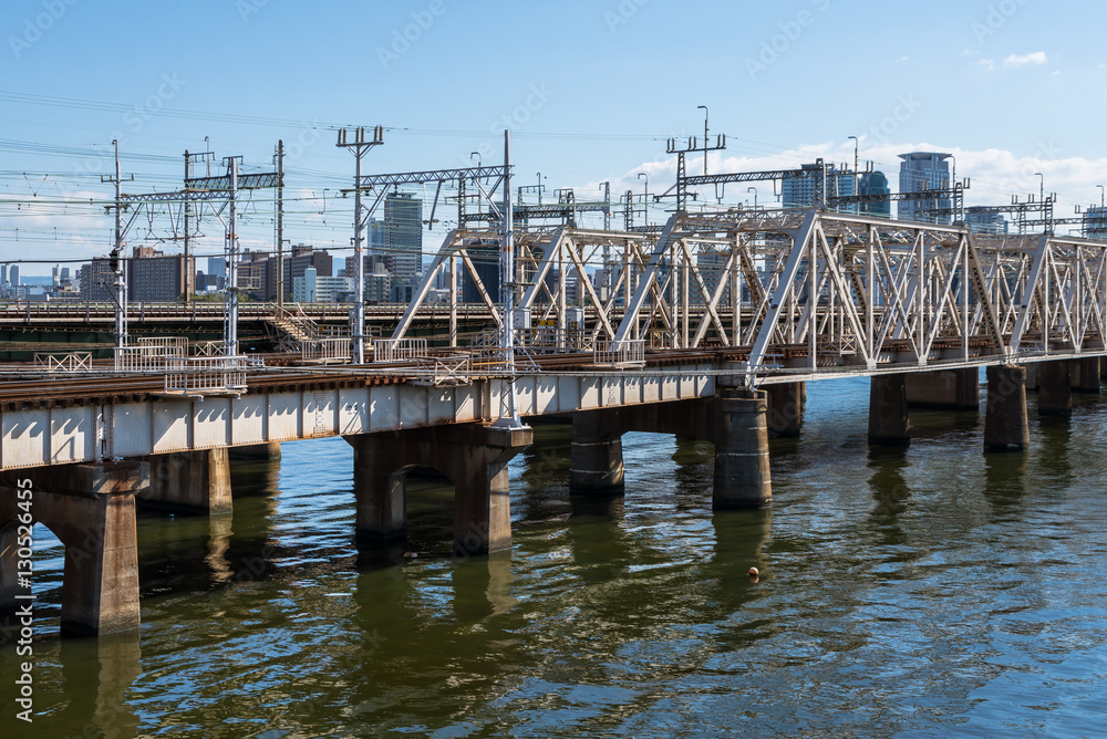 淀川　十三の鉄道鉄橋