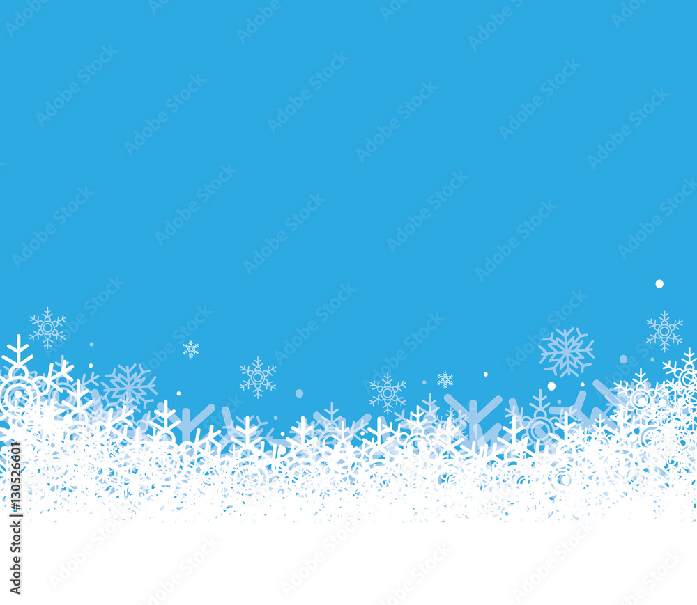 Fototapeta premium blauer Hintergrund mit Schneeflocken