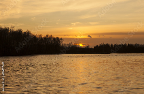 sunset on the lake 