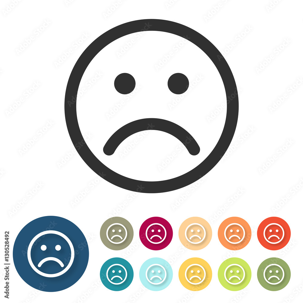 Fototapeta premium Icon - Trauriger Smiley