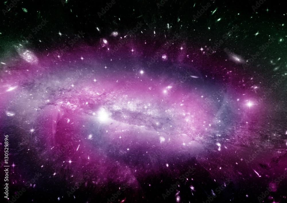 Stars, dust and gas nebula in a far galaxy Stars, dust and gas nebula in a far galaxy