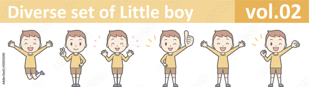 Diverse set of little boy , EPS10 vector format vol.02 Diverse set of little boy , EPS10 vector format vol.02
