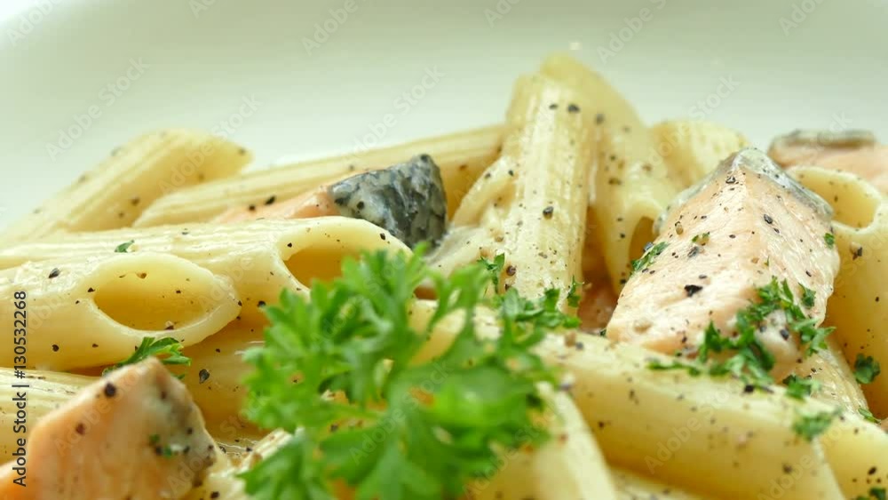 pasta carbonara with salmon pasta carbonara with salmon