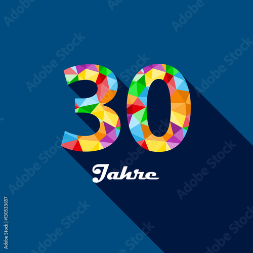 30 Jahre Jubiläum Karte