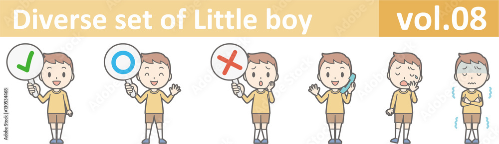 Diverse set of little boy , EPS10 vector format vol.08 Diverse set of little boy , EPS10 vector format vol.08