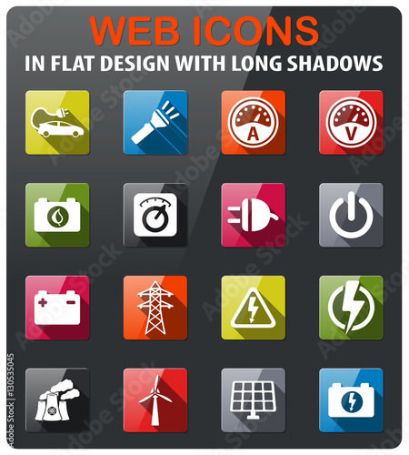 Electricity simply icons