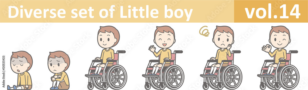 Diverse set of little boy , EPS10 vector format vol.14